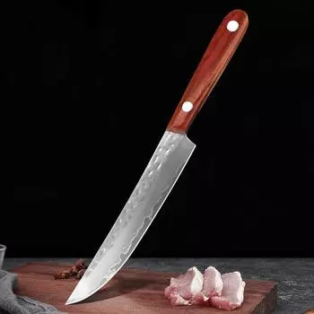 Нож для нарезки мяса, нож для разделки мяса из дамасской стали, кухонный нож для мяса, овощей и фруктов, бытовой кухонный нож