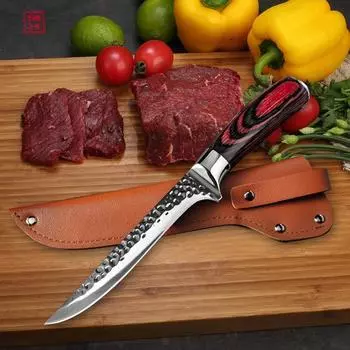Нож для обвалки филе рыбы, нож для резки мяса, инструмент, кухонный инструмент для нарезки ломтиков из нержавеющей стали