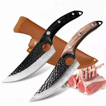 Нож для обвалки мяса, топор для резки мяса, кухонные ножи для овощей, лезвия из высокоуглеродистой стали, поварские ножи, ножи из нержавеющей стали