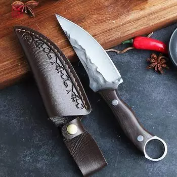 Нож для обвалки Нержавеющая сталь Тесак для мяса Нож для нарезки ломтиков Нож для рыбы Домашний нож для фруктов knife with cover