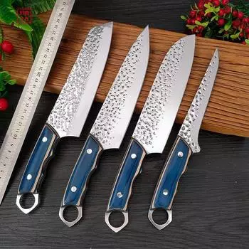 Нож шеф-повара из нержавеющей стали, кухонные ножи, нож для резки мяса, нож для нарезки фруктов и овощей, резак Size 1
