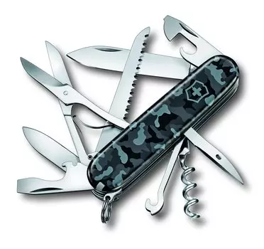 Нож Victorinox Disaster Prevention Huntman Navy Camouflage [с гарантией] 1.3713.942 тёмно-синий