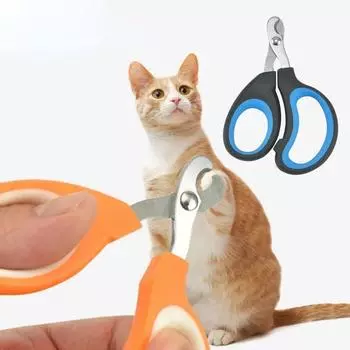 Ножницы для ногтей из нержавеющей стали для кошек Профессиональные триммеры для ногтей для собак Кусачки для ногтей для собак Котята оранжевый/чёрный