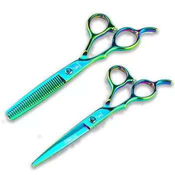 Ножницы для стрижки волос Sanglar Left Hand 6 дюймов Professional Razor Edge Series - парикмахерские ножницы для стрижки и филировки волос для салона и дома 6in C белый