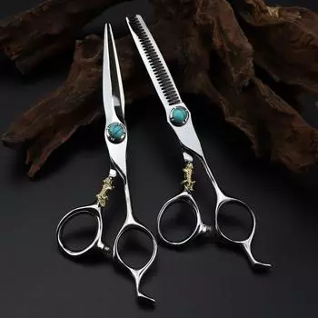 Ножницы для стрижки волос Tiger Scissor из стали 6 дюймов, филировочные ножницы для стрижки, парикмахерские инструменты, ножницы для парикмахеров