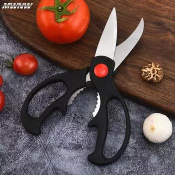 Ножницы из нержавеющей стали, кухонные бытовые ножницы для костей, куриные крылышки, измельчитель для рыбы, открывалка для бутылок, зажим, орех, кухонные инструменты