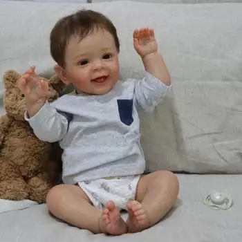 NPK 24 дюймов Reborn Baby Boy Yannik виниловые силиконовые реалистичные куклы-игрушки для детей подарок на день рождения для девочек