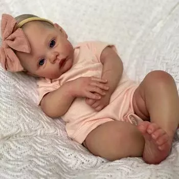 NPK 44 см кукла для девочек в белом платье Reborn Princess мягкая силиконовая кукла для ванны всего тела