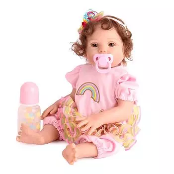NPK 45 см полный силиконовый корпус Reborn Baby Doll Realista Детские куклы подарок на день рождения для девочек