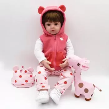 NPK 47 см кукла Bebe Reborn для малышей, мягкие силиконовые куклы Reborn, мягкое тело, реалистичная кукла для девочек, подарки