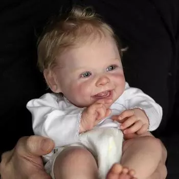 NPK 50 см Reborn Baby Smiling Harper очень мягкая тканевая кукла, мягкая игрушка, реалистичная, настоящая мягкая на ощупь