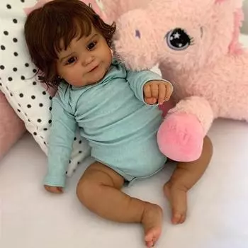 NPK 50 см Reborn Baby темная кожа Мэдди для маленьких девочек очень мягкая тканевая кукла игрушка для ванны Реалистичная настоящая мягкая на ощупь игрушка для ванны Doll Only