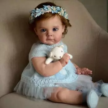 NPK 60 см Reborn Baby для маленьких девочек очень мягкая тканевая кукла мягкая игрушка реалистичная настоящая мягкая на ощупь 60cm