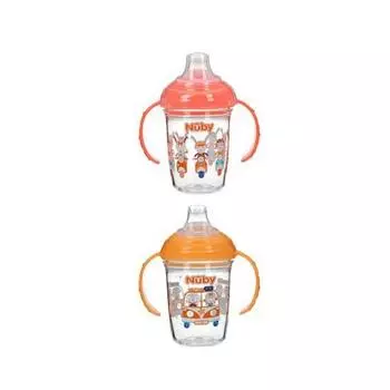 Nuby Tritan TT Day & Night Чашка с носиком 240 мл x 2 типа, 1 комплект, День, Ночь