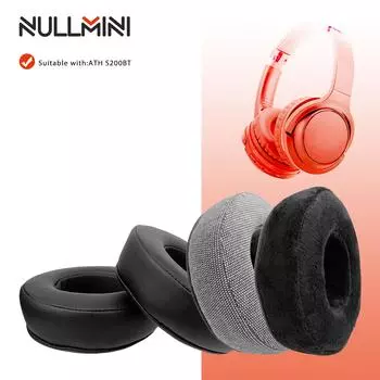 Сменные амбушюры NullMini для наушников ATH S200BT, амбушюры, велюровые наушники, оголовье