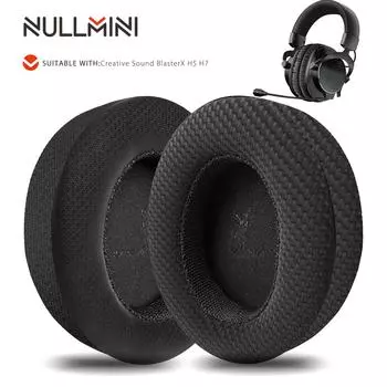 Nullmini Replacement Earpads for Creative Sound BlasterX H5 H7 Headphones Cooling Gel Ear Pads Cushion Earmuffs Sleeve Headband