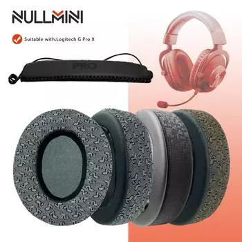 NullMini Replacement Earpads for Logitech G Pro X Headphones Ear Cushion Headband