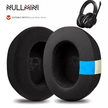 Сменные амбушюры Nullmini для наушников Roccat Khan Aimo, охлаждающие гелевые амбушюры, подушечки для наушников, оголовье