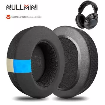 Nullmini Replacement Earpads for Samson CH700 Headphones Cooling Gel Ear Pads Cushion Earmuffs Sleeve