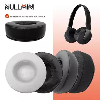 NullMini Replacement Earpads for Sony MDR-BTN200,NC6 Headphones Ear Cushion Earmuffs Velour Sleeve