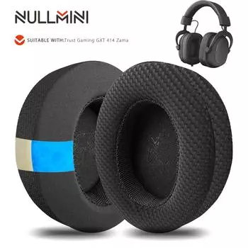 Nullmini Replacement Earpads for Trust Gaming GXT 414 Zama Headphones Cooling Gel Ear Pads Cushion Earmuffs Headband