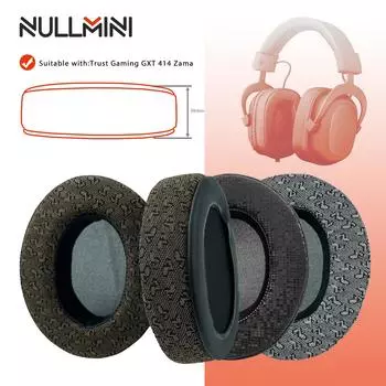 NullMini Replacement Earpads for Trust Gaming GXT 414 Zama Headphones Ear Cushion Earmuffs Headset Headband
