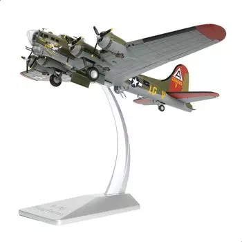 NUOTIE Fortress Metal Bomber Model Grey Собранный винтажный истребитель Второй мировой войны, литой самолет, военная выставочная модель 1/72 B-17G (Световая Живопись)