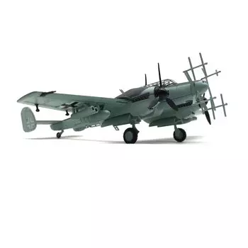 NUOTIE G4 Jagged Bomb Fighter Model Night Fighter Alloy Airplane Model Military Display Collectible Aircraft Model BF-110 1100