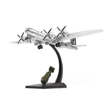 NUOTIE Superfortress Little Boy Metal Bomber Model Kit Истребитель Второй мировой войны Литой сплав Модель самолета Винтажный истребитель Военный самолет Модель 1/144