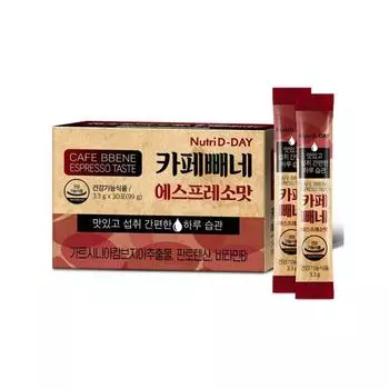 NUTRI D-DAY Korean Diet Coffee Cafe Bbene эспрессо 3.3г x 30шт красный