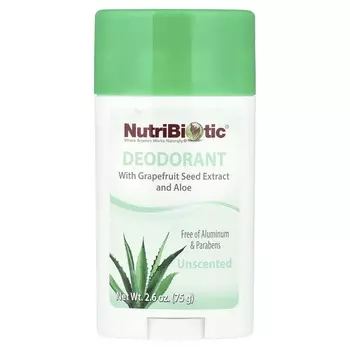 NutriBiotic, Deodorant, Unscented, 2.6 oz (75 g)