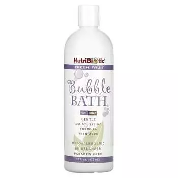 NutriBiotic, Пена для ванны, без мыла, со вкусом свежих фруктов, 16 жидких унций (473 мл)