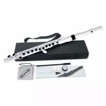 NUVO Пластиковый духовой инструмент флейта C Key Студенческая флейта Студенческая флейта N230SFWB эксклюзивная 2.0 Белая/Черная [С полужестким футляром] []
