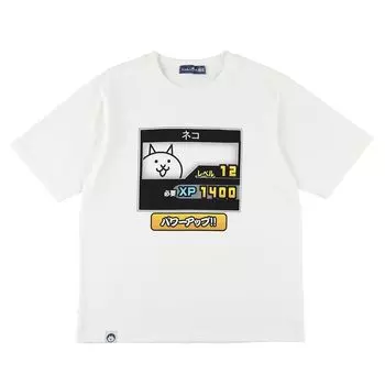 Nyanko Big Shoten Original TEE Up WHT Nyanko Great War (Мощный кот) (M)