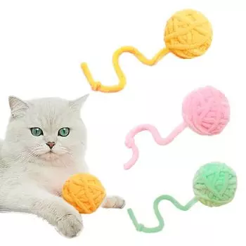 Nyankoro Ball Cat Wool Ball with Set of Soft Pastel Can be Rolled and Played Plays Get Cat Indoor Safe Makes a Clinking Cats Are Crazy About It