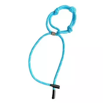 Nylon Braided Rope Bracelet for Couple Adjustable Length Wristchain Fashion Wristband Accessory for Men and Women небесно-голубой