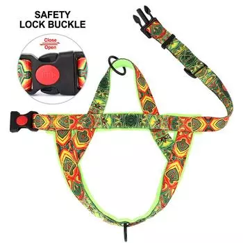 Nylon Dog Harness No Pull Strong Dog Harnesses Adjustable Pet Walking Training Vest For Small Medium Large Dogs Pitbull Bulldog S чёрный