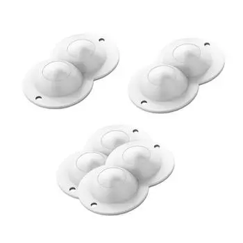Nylon Double Wheel Furniture Movers with Strong Adhesive Base 50kg Capacity X3UC прозрачный