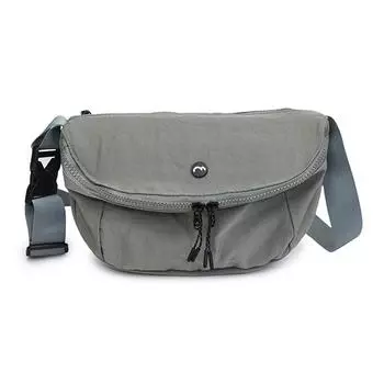Nylon Solid Waist Bag Bum Bag for Women Men Adjustable Strap Shoulder Bag with Zipper Sling Bag for Travel Hiking Outdoor Sports зелёный