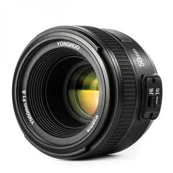 Объектив с одной фокусировкой YONGNUO Nikon YN50mm F1.8N, полноразмерный стандартный объектив с байонетом Nikon F, совместимый с камерами серий D5, D4, D850, D810, D800, D7