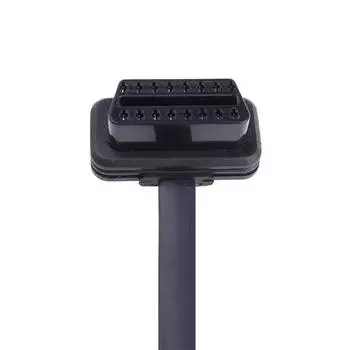 OBD2 16-контактный удлинитель для внедорожника, диагностический низковольтный адаптер OBD, сканирующий инструмент чёрный