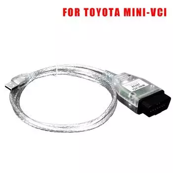 OBD2 автомобильные диагностические инструменты OBDII сканер код считыватель кабель для Toyota TIS Techstream V15.00.028 MINI-VCI FTDI J2534 Cartronics зелёный