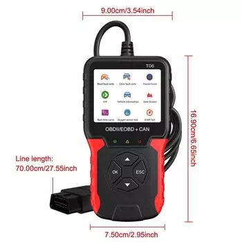 OBD2 сканер Check Engine System многоязыковая поддержка тестер аккумулятора считыватель кодов автомобильный диагностический инструмент T06 автомобильные аксессуары