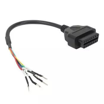 OBD2 Женский соединительный кабель 16-контактный K-линия Диагностический соединитель для тестера Перемычка Пигтейл Кабель