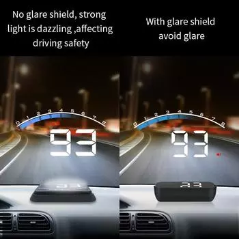 OBD II Car HUD Head Up Display Цифровой GPS Спидометр Проектор для лобового стекла Спидометр Сигнализация превышения скорости для всех транспортных средств белый