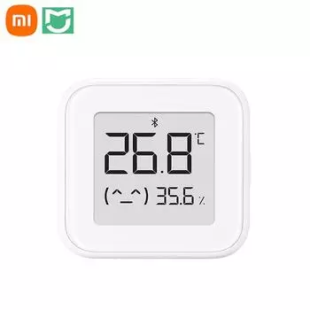Обновленная версия Xiaomi Mijia Bluetooth термометр гигрометр чернильный экран умный монитор температуры и влажности напоминание режим ребенка белый