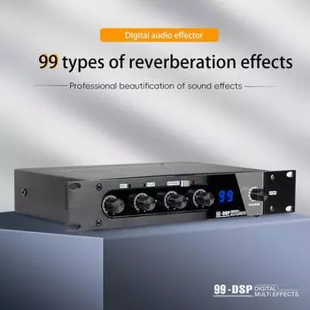 Оборудование для эффектов DSP, совместимый с Bluetooth стереоскопический звуковой эффект, цифровая реверберация, вход XLR 6,5 мм/выход 6,5 мм, предварительный эффектор KTV