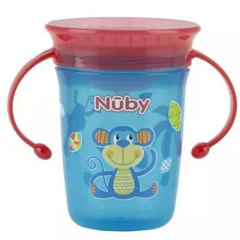Обучающая чашка Nuby Infant 240мл 10410, Аква, 1 шт., Популярные корейские товары для родителей