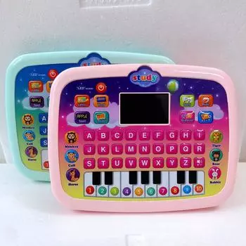 Обучающая машина для планшета Ipad с функциональной микросхемой, которая может генерировать звук и свет, игрушка-планшет с сенсорным экраном