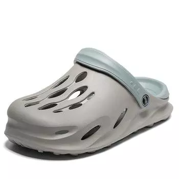 Обувь Hole Shoes Мужская модная верхняя одежда Нескользящие и износостойкие тапочки-мешки для дома и улицы Ленивые пляжные сандалии 39 серый